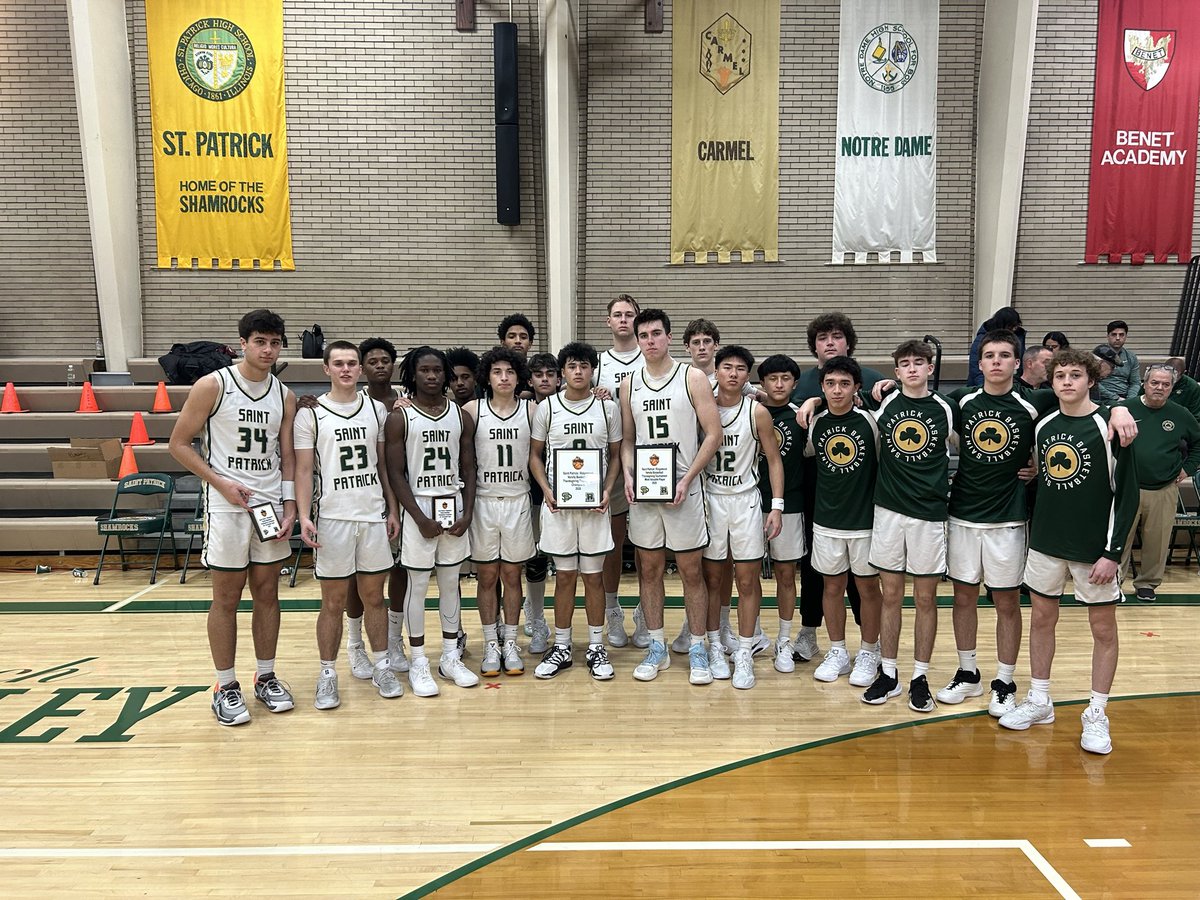 stpatrickhoops's tweet image. Shamrocks beat Wheaton North 69-48 to secure the Saint Patrick/Ridgewood Thanksgiving Tournament Title.  
RJ McPartlin 19 points
Maurice Neeley 15 points 
Omar Ajanovic 14 points

Rocks are 4-0.   Notre Dame at home Friday.  #5900WBelmont
@michaelsobrien