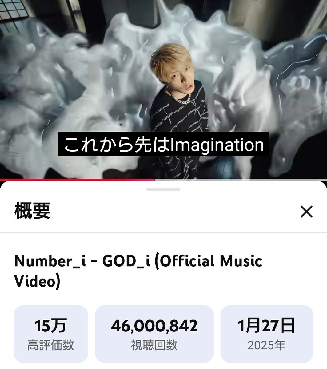 とうとう行きましたね✨✨✨ GOD_i😎4600万回㊗️おめでとうございます