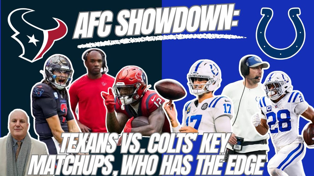 AaronWilson_NFL's tweet image. New @YouTubeCreators video: AFC South showdown: #Texans vs. #Colts&apos; key matchups, who has the edge #NFL 
youtu.be/3SNdsMyE1Gg?si…