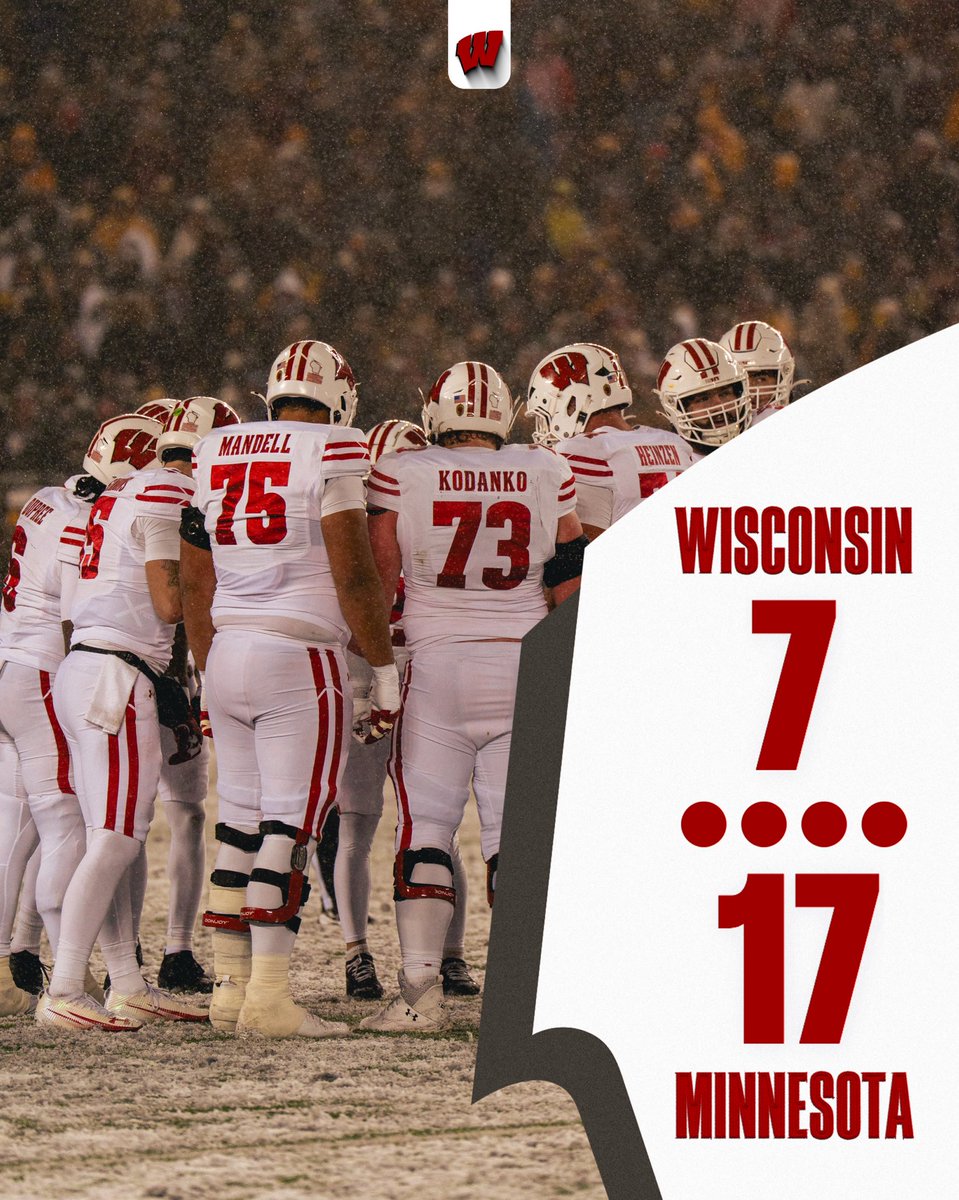 BadgerFootball's tweet image. Final.
