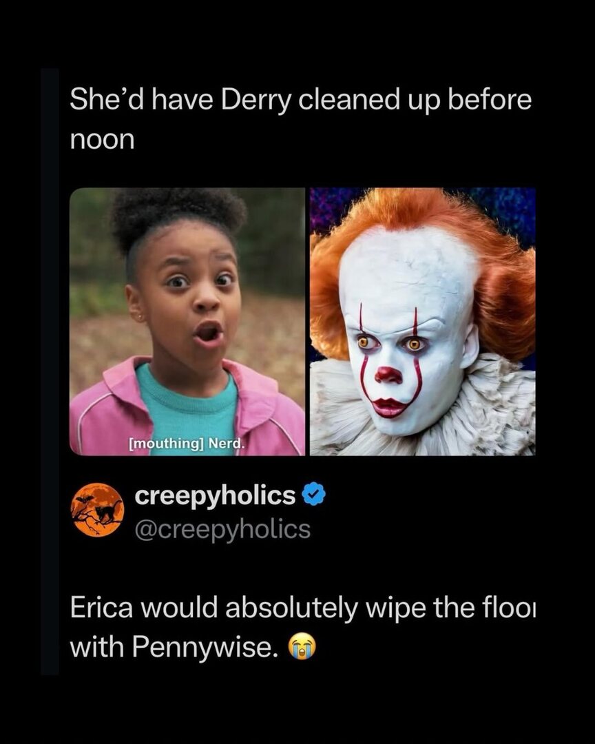 Erica does not mess around. She’d have those headlights turned off. 
#believingthebizarre #paranormalpodcasts #paranormalmemes #meme #strangerthings instagr.am/p/DRqMz3AgZy3/