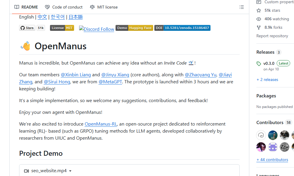 clxymox's tweet image. 🐍 OpenManus
⭐ 51,047 stars

&quot;Découvrez OpenManus, l&apos;outil révolutionnaire pour automatiser vos manuscrits avec intelligence !&quot;
#GitHub
