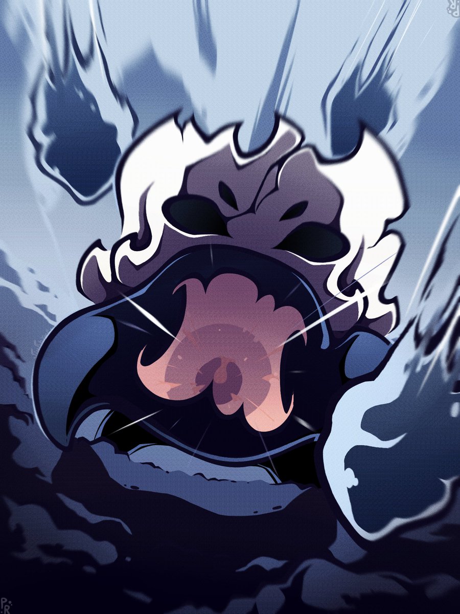 PinRhyme's tweet image. Skull Tyrant  
#silksong #hollowknight #skulltyrant #art #digitalart