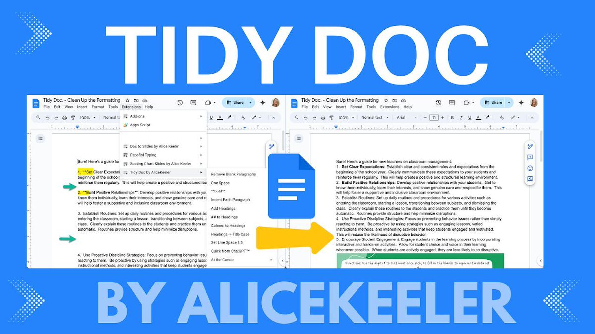 alicekeeler's tweet image. 📄 Paste a chunk of text into Google Docs and use Remove Blank Lines to quickly clean up stray paragraphs, remove extra spacing, and tidy your formatting.

🔗 workspace.google.com/marketplace/ap…

#GoogleEDU #GoogleWorkspace