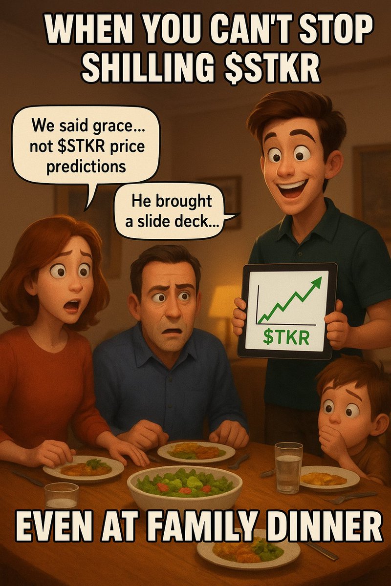 SamOfWeb_3's tweet photo. Looks like someone brought more than just their appetite to family night 😅

The grind never stops, the memes never miss, and the community energy stays undefeated.

Keep Preaching $STKR

#STKR #CryptoMemes #ShillLevelMax #Web3Humor #CryptoCulture #ChartAddict #BlockchainVibes https://t.co/quJGGlvWyy