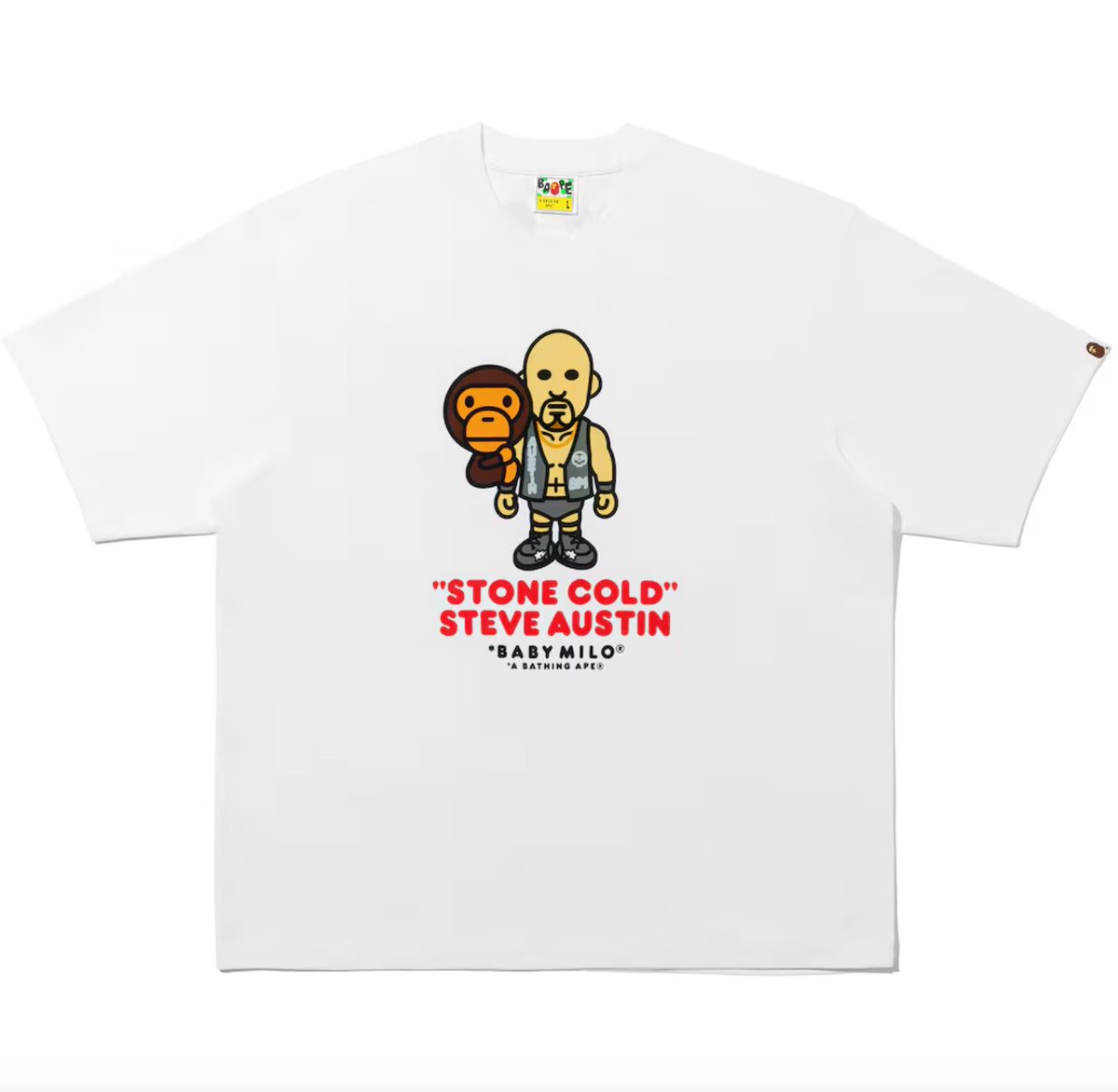 Ad: Droppe today: BAPE x WWE Baby Milo Relaxed T-Shirts Cody
