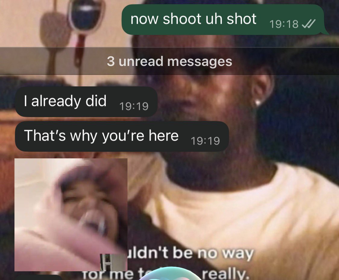 😞 she pull a me on me