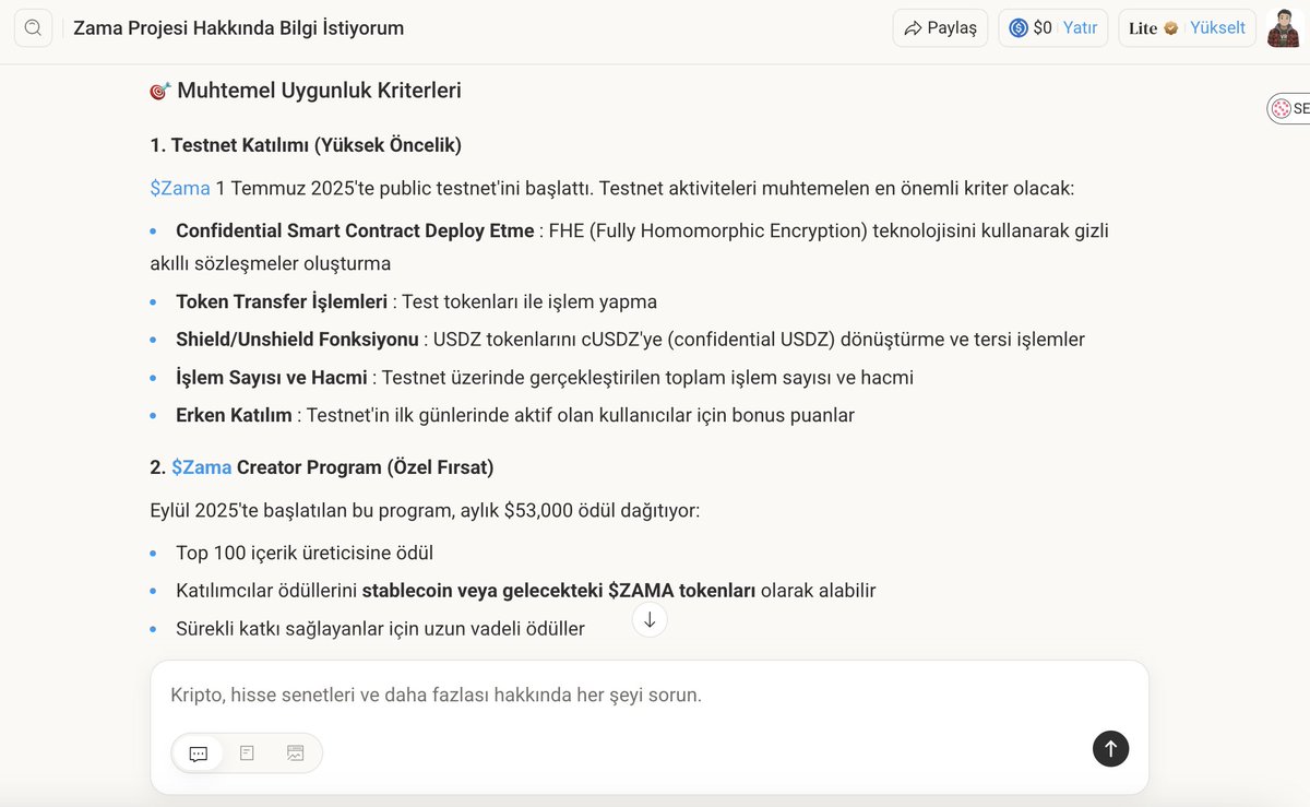 Bazı günler <a href="/zama/">Zama</a> ile ilgili içerik hazırlamak için günlük 1–2 saate varan araştırmalar yapmak zorunda kalıyorum. 

Ancak bugün durum biraz farklı; çünkü araştırmayı benim yerime <a href="/minara/">Minara AI</a> yapacak. 

Minara’dan daha önce de bahsetmiştim. Uzun zamandır kullandığım Minara’ya ben
