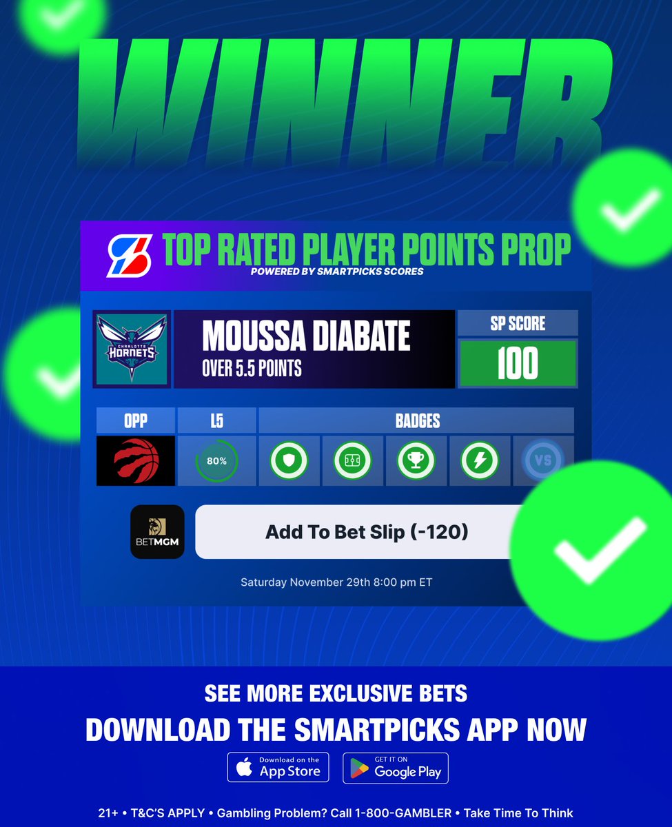 flashpicks's tweet image. CASH IT!! 💰

Moussa gets it done in the first half! 🔥

Hit the ❤️ if you tailed!