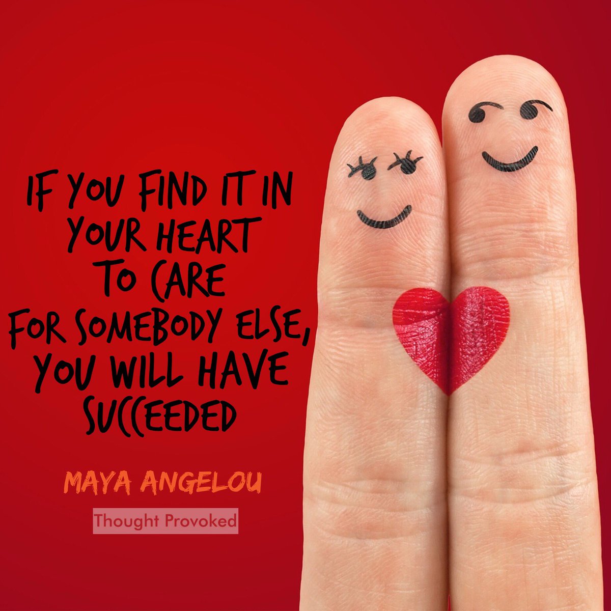 If you find it in your heart to care for somebody else, you will have succeeded.
#Saturday #IQRTG