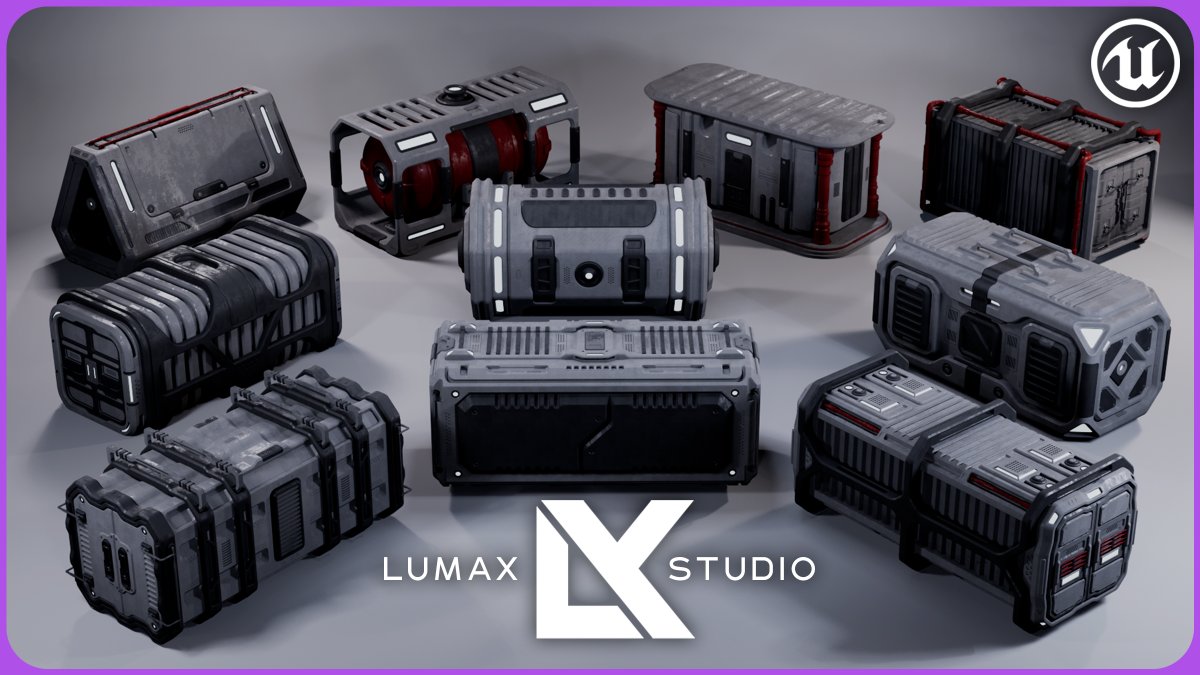 LumaxStudio_'s tweet image. 🚀 Release Announcement!

Our Sci-Fi Cargo &amp;amp; Containers – Props Pack is officially dropping next Wednesday!

A complete set of futuristic cargo units and transport containers to level up your sci-fi environments.

Stay tuned to get it👀✨

#GameDev #3DAssets #UnrealEngine5 #scifi…
