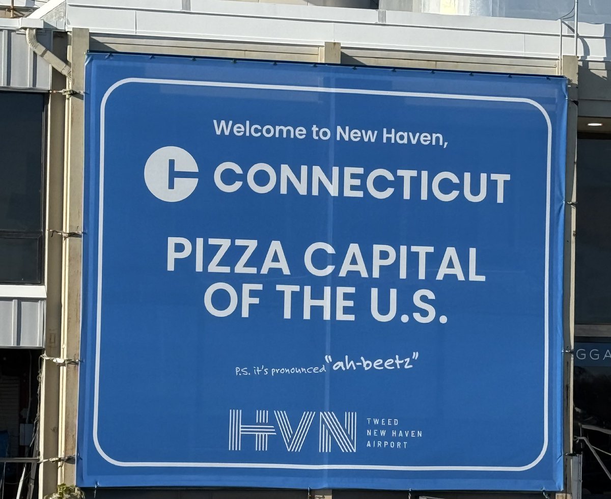 Finsfan32's tweet image. Pretty bold statement from New Haven, CT. #Pizza