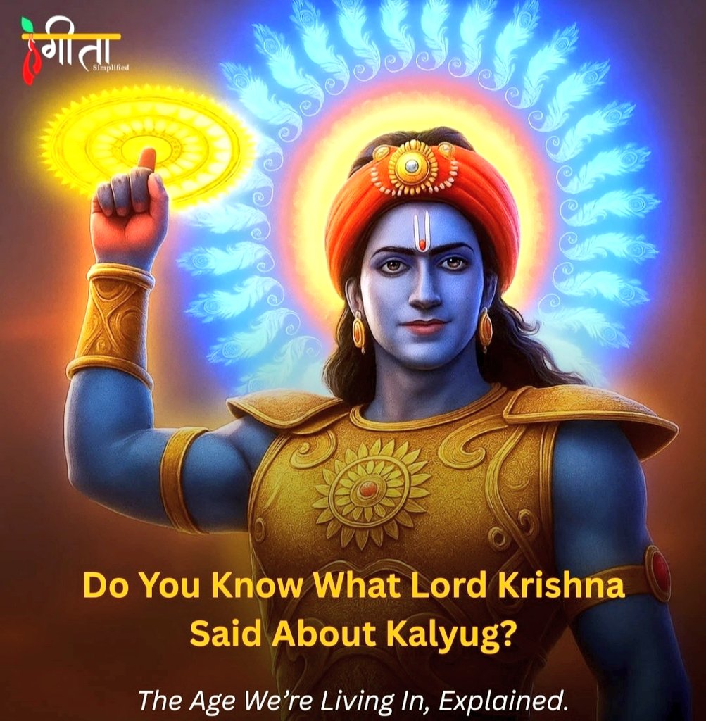 Indic_Vibhu's tweet image. ⚜️Do you know?

What Bhagwan Sri Krishna said about the Kaliyuga? 🧵