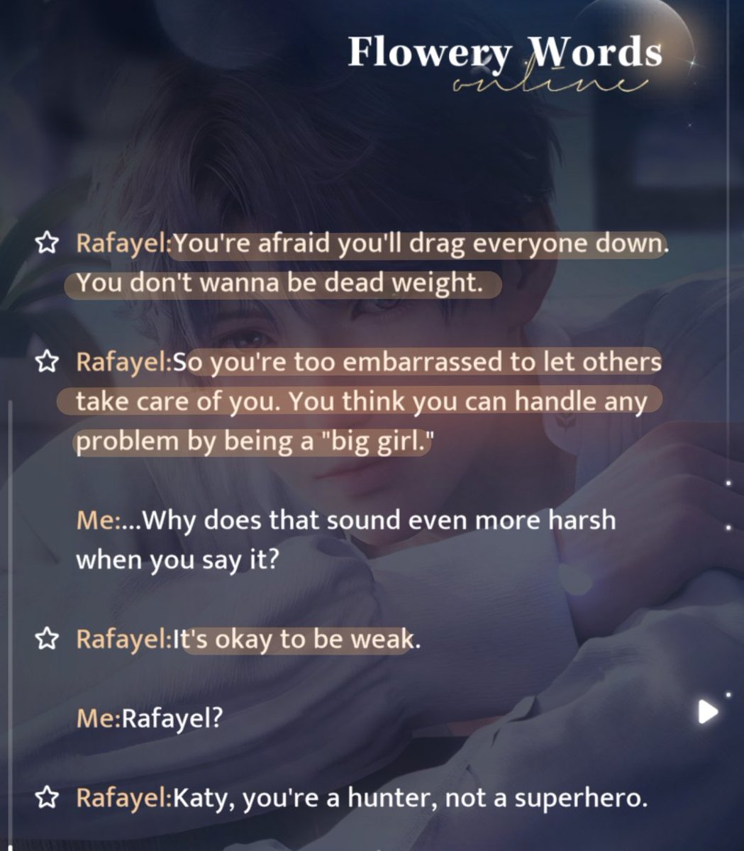 peachblobbu's tweet image. Rafayel trying to involve mc more in his work even tho he feels guilty about it and then trying to return the favor by taking care of her work, all so they can get closer
And mc still trying to do everything on her own so he keeps reassuring her just like in flowery words🥹
