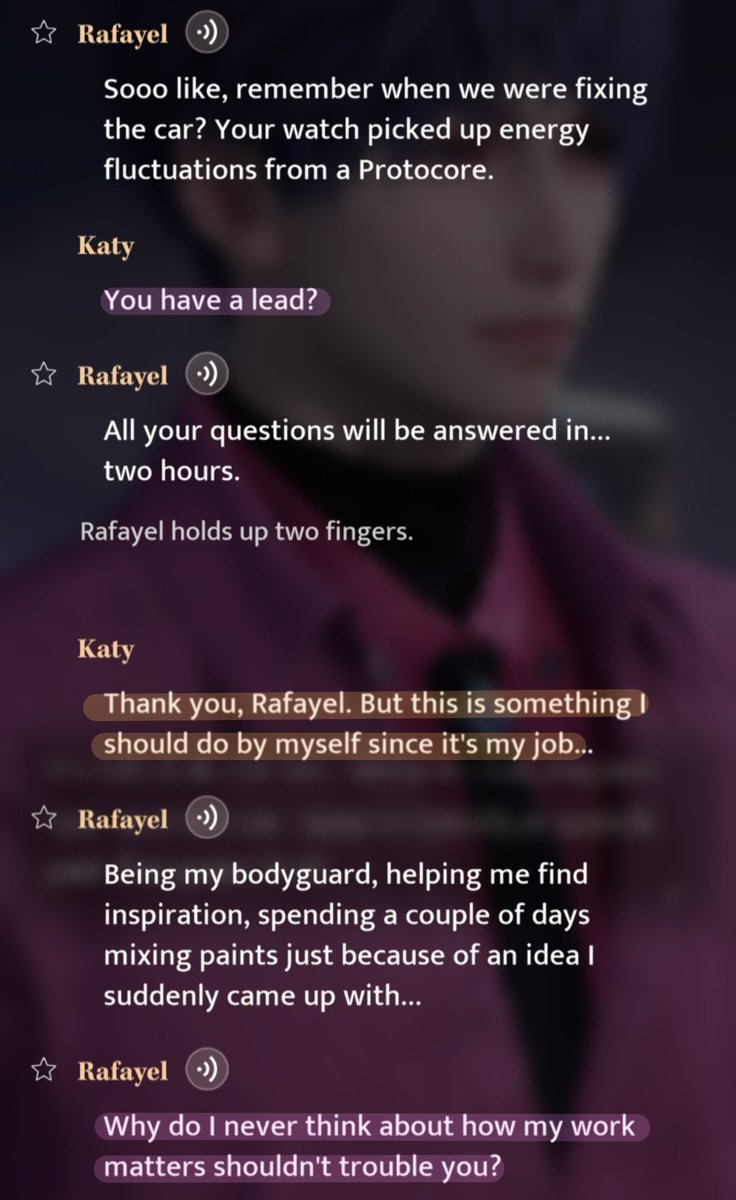 peachblobbu's tweet image. Rafayel trying to involve mc more in his work even tho he feels guilty about it and then trying to return the favor by taking care of her work, all so they can get closer
And mc still trying to do everything on her own so he keeps reassuring her just like in flowery words🥹