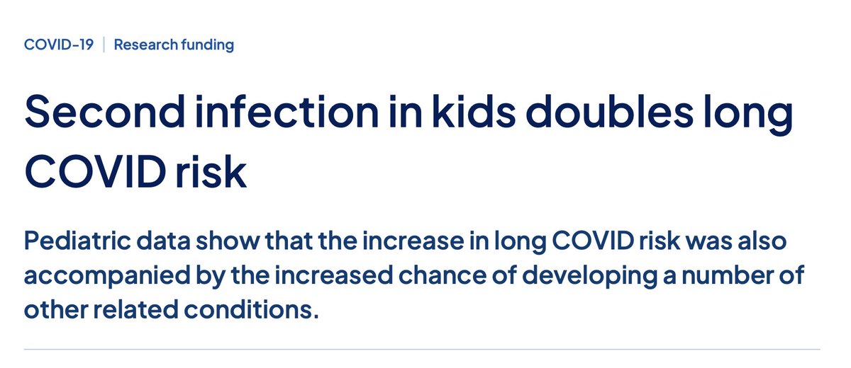 At this point, kids are averaging 1-2 infections per year. My son's 2nd infection led to Kawasaki-like cardiac inflammation and permanent aortic root damage. He was just 16 when diagnosed. He's now had COVID five times at 19.

If we keep allowing this, a reckoning is guaranteed.
