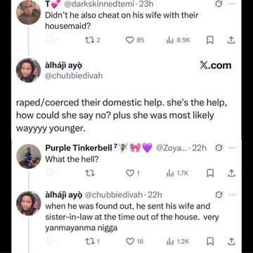 Sarah907Aproko's tweet photo. Here’s the gist #Aproko
1. X user Leondecent that quoted @YKoluwaseun9 Seun’s post yesterday insinuating that Mr Eazi,an Artist and Billionaire’s daughter’s husband is battling HIV, has reported been served a law suit and it wasn’t even Mr. Eazi That sued him. ( I wonder if it’s possible to sue on behalf of someone)
2. Remember the lady @chubbiedivah that make a false rape allegation on a post insinuating that popular artist “Rudeboy” raped his maid, and Rudeboy vowed to get her arrested, no matter what it would take?
She was reportedly arrested on 6th of November and has been charged to court.
The case is still ongoing as we speak.