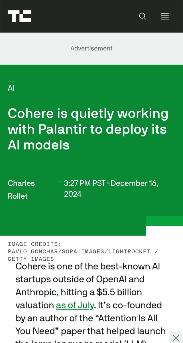 Cohere is not on the scene to do anything or produce anything.

Cohere is on the scene to take everything.

We're being DOGEed.