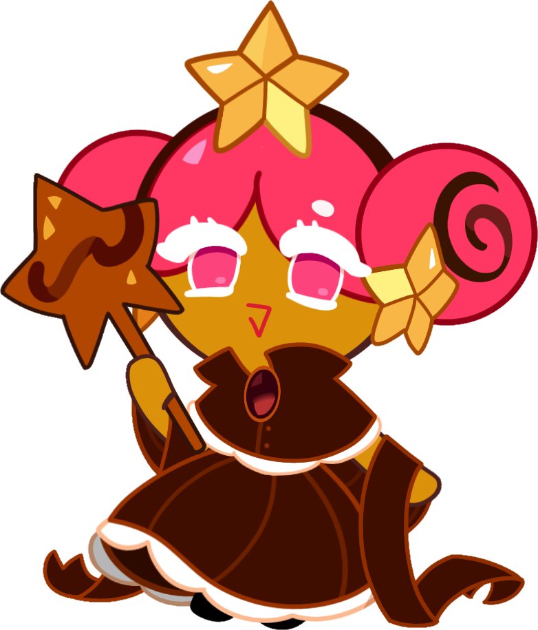 Randomjely's tweet image. " Be careful what you wish for! "💫
🌠
⊂⊂*～.⁠✧ Meet, 'Ruby Choco Cookie.

Tags:/#cookierunkingdom #cookierun #oc