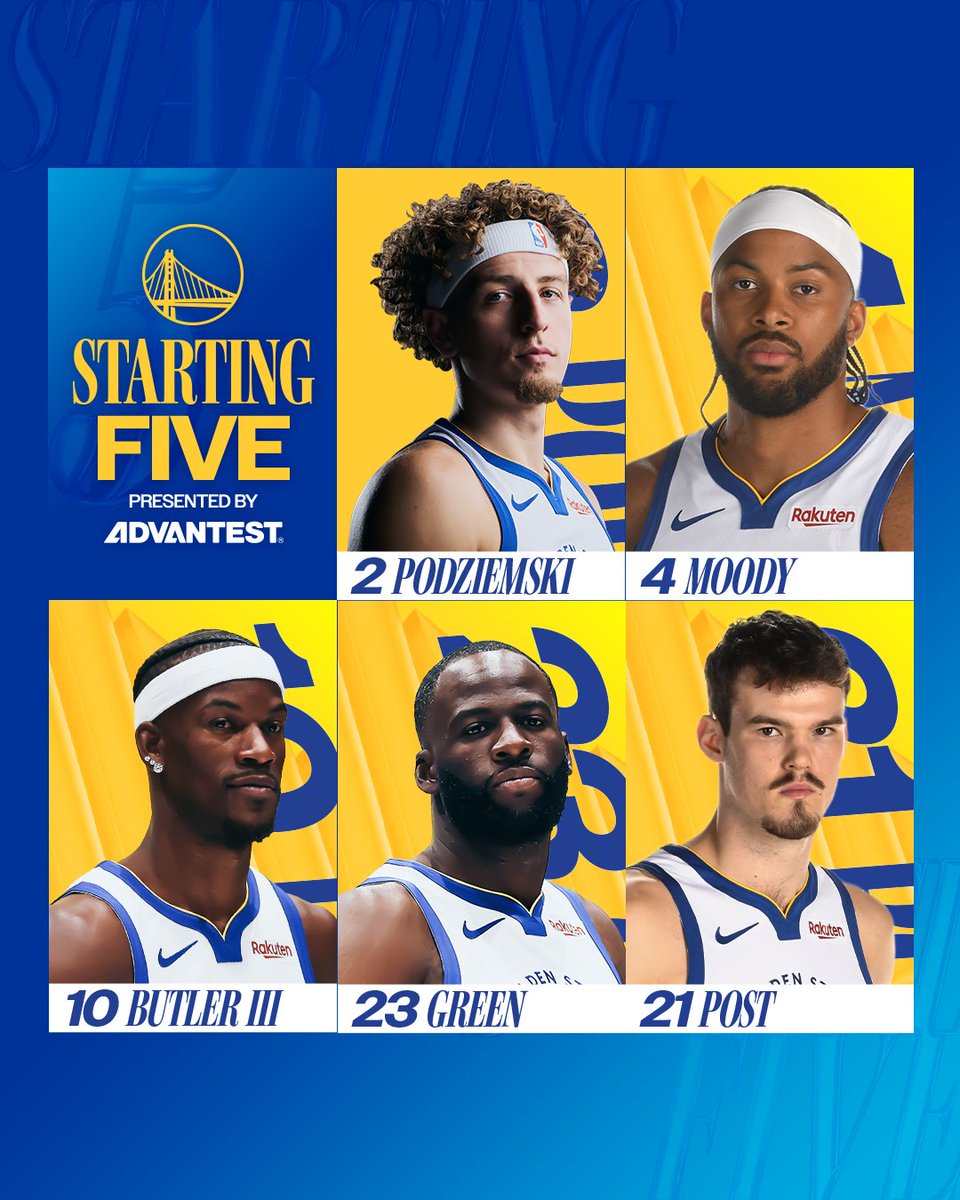 warriors's tweet image. Saturday night starters