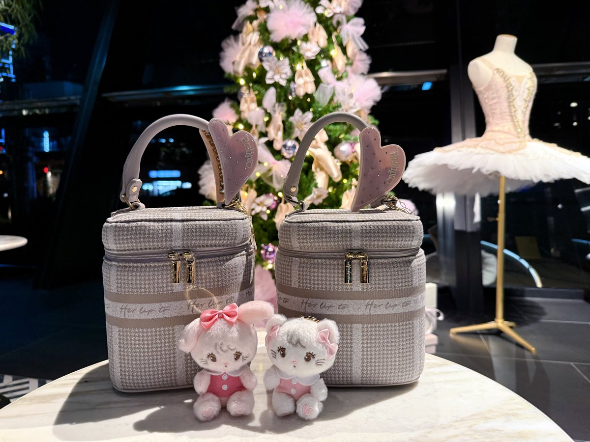 aa_chan37's tweet image. HLT Jacquard Vanity BagとMiniのnude pink🎀 サイズ感の比較と荷物いれてみた♡ ミニバニティはかなり小さくてiPhone16proはいりません！ReFaのコームは縦ではいらなく斜めにすれば入ります🫶🏻 タグがついててかわいい♡

硬い素材で取っ手以外はかなり長持ちする最強バッグだと思ってる😽🩷
#Herlipto
