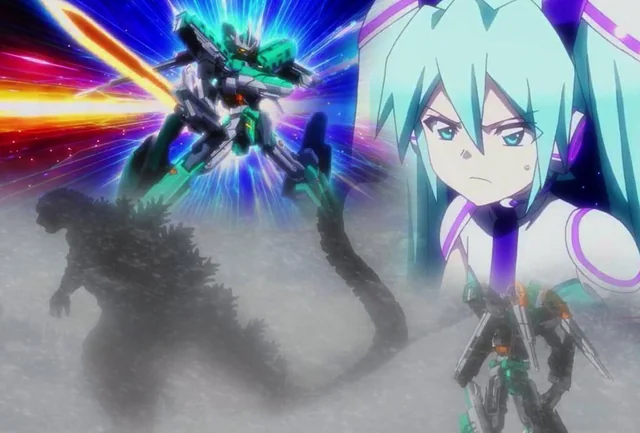 Godzilla and Hatsune miku always together