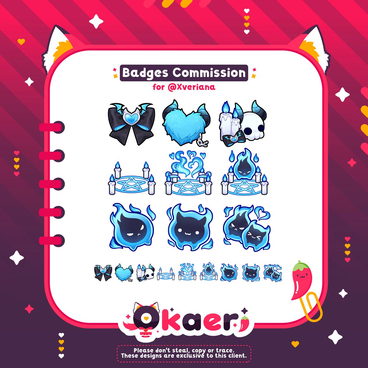 ︶︶︶︶⠀୨୧⠀︶︶︶︶
Badges commission
for <a href="/Xveriana/">Xveriana</a> ♡࣪⋆
︶︶︶︶⠀୨୧⠀︶︶︶︶

#VGenComm #VGen