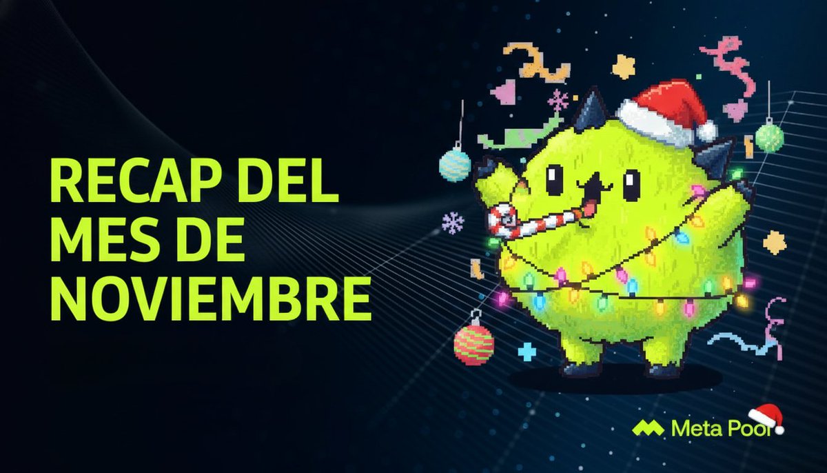 skyempire90's tweet photo. 📅 Noviembre estuvo cargado en @meta_pool y como embajador no me quedé quieto 😅
Entre Spaces, Workshop, comunidad y nuevas funciones… aquí va un recap con todo lo que hicimos⚡️
👇#mpAmb https://t.co/cnb3kQR4UU