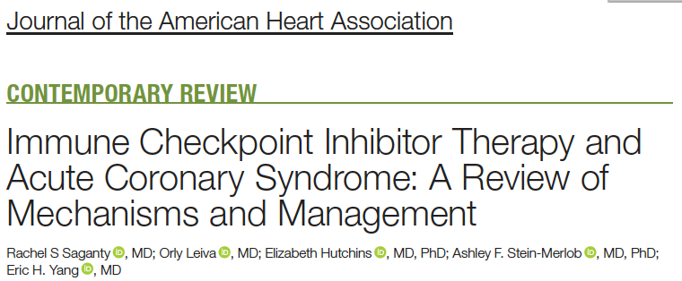 datsunian's tweet image. Fantastic #cardioonc review led by @DOM_UCLA IM res #rachelsaganty on mechanisms of ICI &amp;amp; ACS in @JAHA_AHA issue on the intersection of inflammation @ CVD

As ICI use 🚀 in cancer, we 🔎mechanisms of its impact on ASCVD &amp;amp; cancer survivorship. #bruinhearts

ahajournals.org/doi/10.1161/JA…