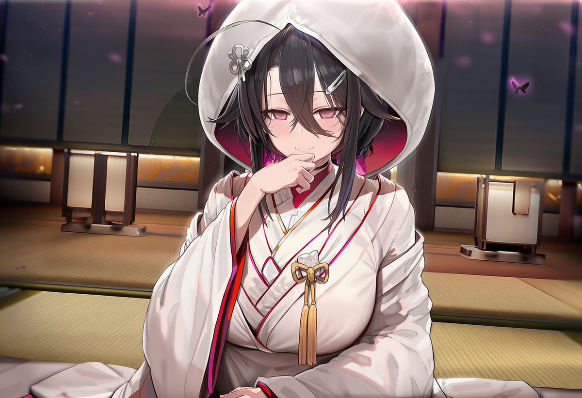 いぇ～い✌️勝手に借りたでござるね。
💤さん(@kashiwagi_RA)の澪夜ちゃんでござる、可愛いでござるね🥰
拙者他所の娘に勝手に花嫁衣裳着せる侍。 