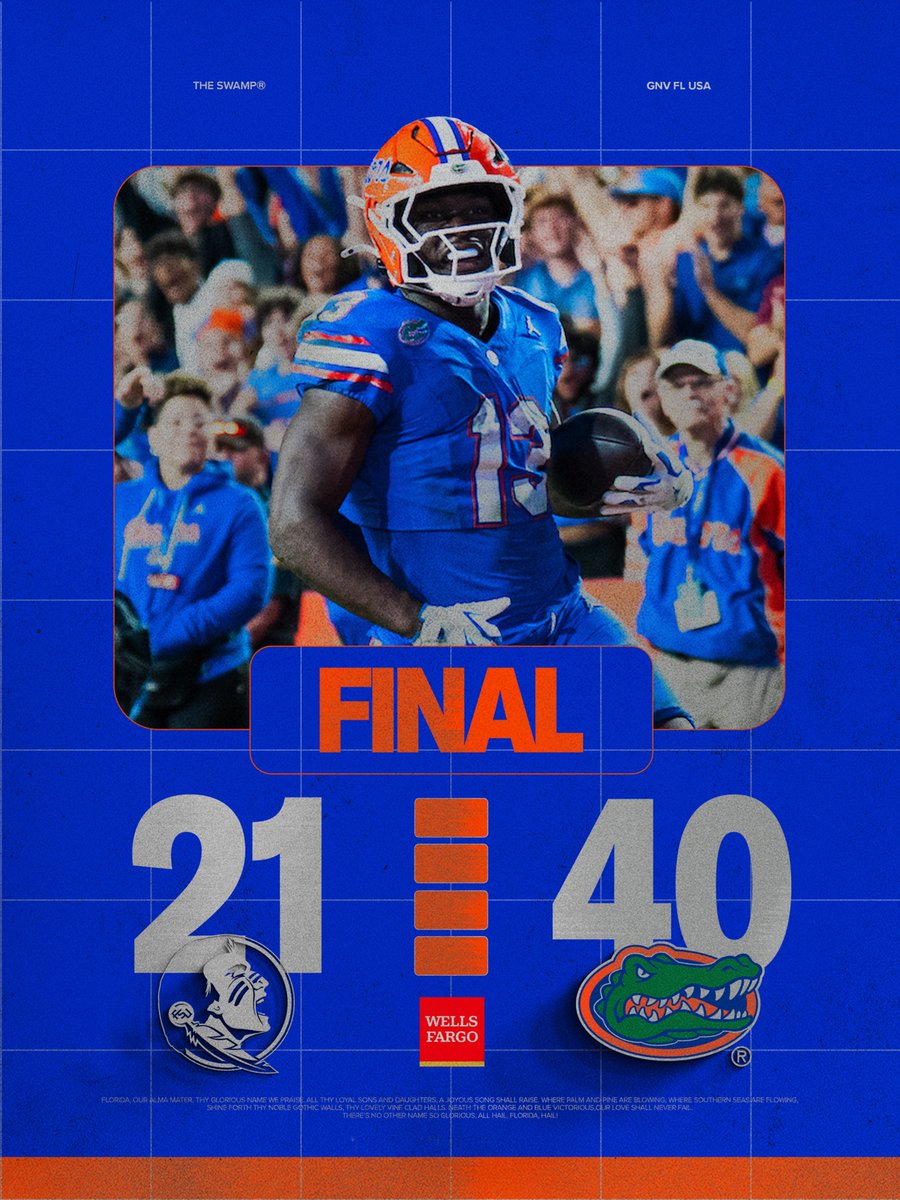 GatorsFB's tweet image. RIVALRY DUB 🐊