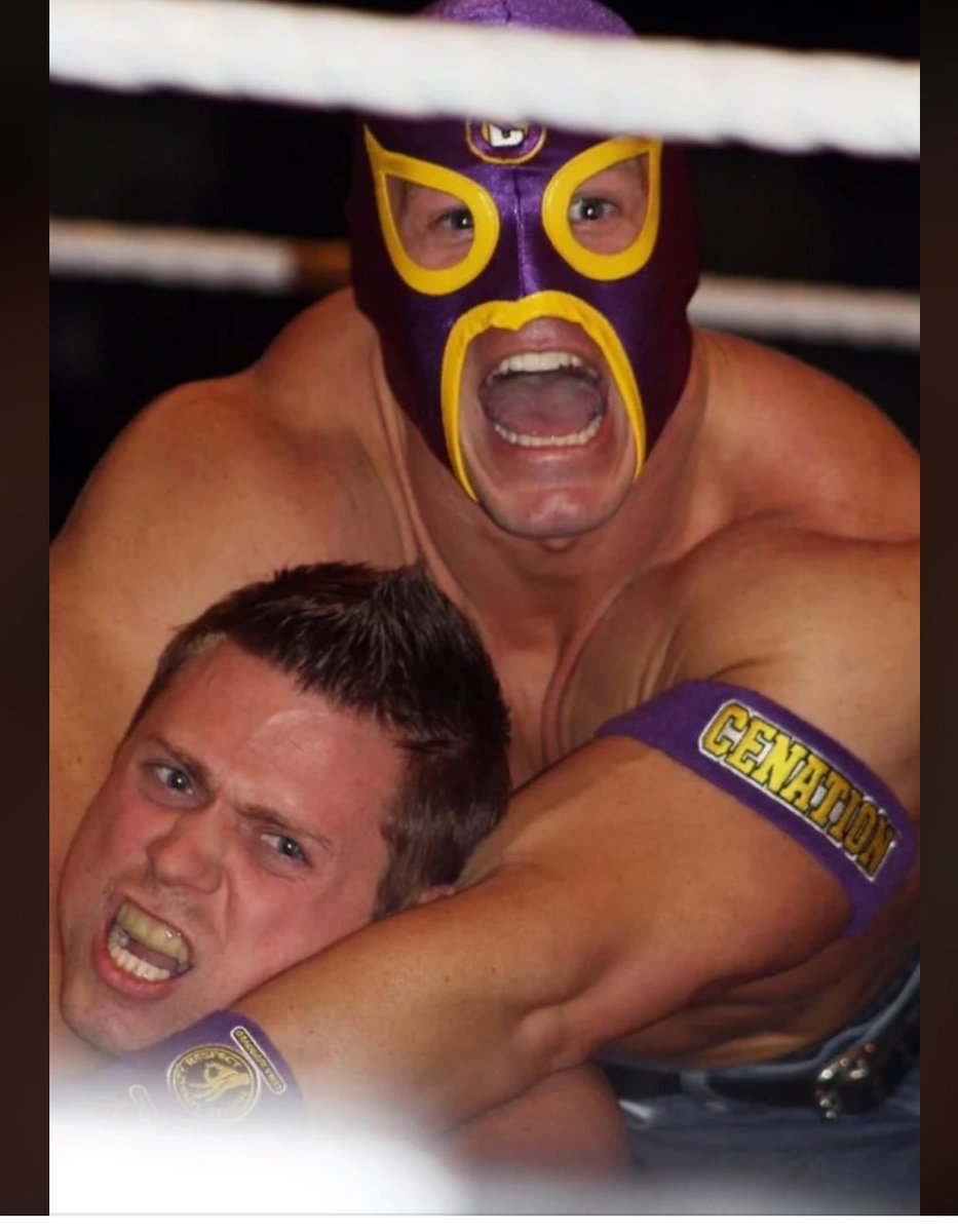 squaredcircle92's tweet photo. @WWE @TripleH  #WWESurvivorSeries it would be hilarious if the El Grandes came out to help Dominik &amp; @JohnCena ‘s stunt double came out as Juan Cena #JuanCena https://t.co/RrJ8mdc2vy