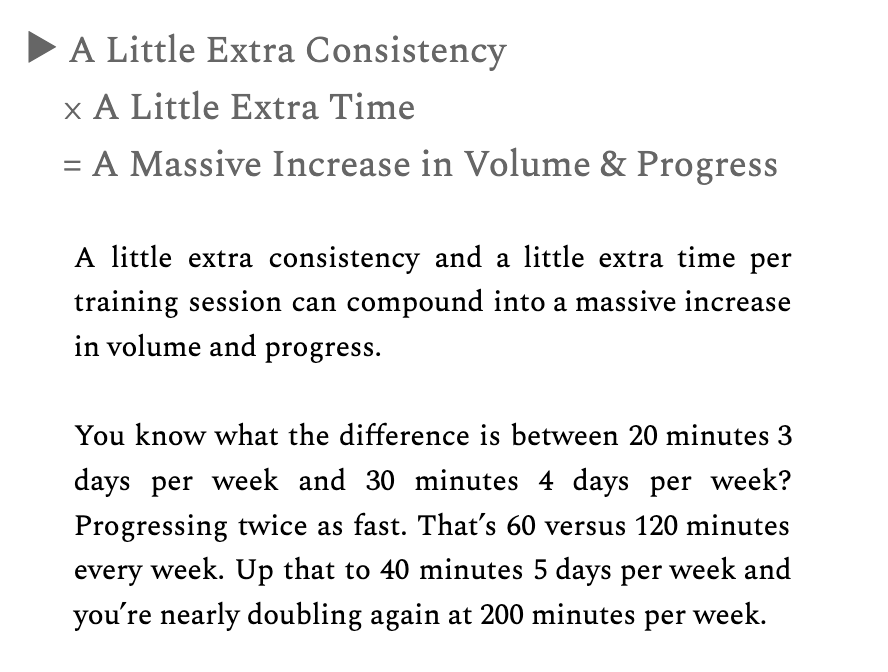 simulatedsnow's tweet image. you can dramatically increase your progress by marginally increasing your frequency of practice and the amount of time per practice