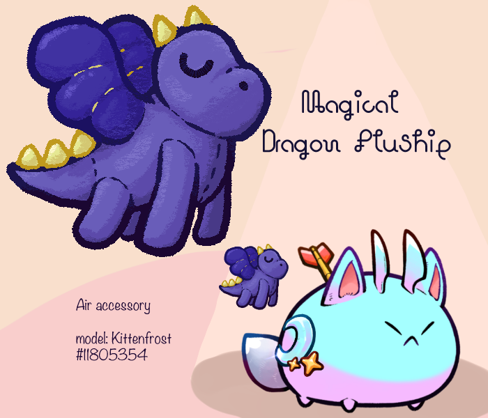 SpareCandy's tweet photo. being an axie must be tough, so why not give them a cozy companion! One has been enchanted and can fly and the other one... is a totally normal plushie. Its cute though! I couldn't decide on just one~
#AxieCodexDesign https://t.co/EoXF672A98