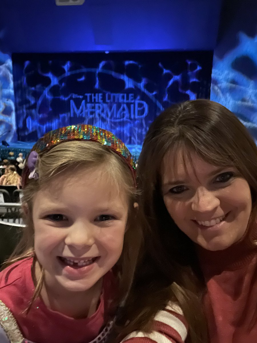 Saturday night at the show with my favorite girl… The Little Mermaid at Magnificat high school🧜‍♀️