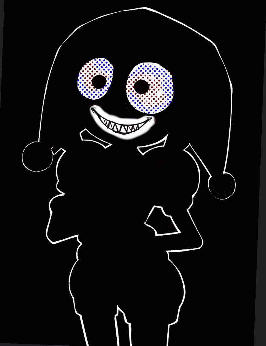august_kitty's tweet photo. Made some weird Pomni art like a creepy blackout and a melting paint style. #Pomni #tadc #art #strange https://t.co/XARnIzU52B