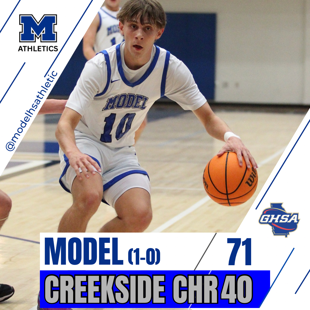 ModelHSAthletic's tweet image. Boys basketball gets the first win of the season. Next week begins the region schedule.