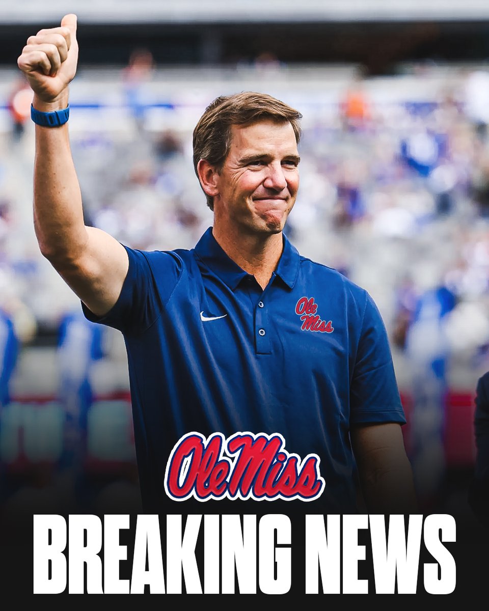 274sport's tweet image. JUST IN: Ole Miss has announced that if Lane Kiffin departs for LSU, former Rebels QB and NFL legend Eli Manning will take over as head coach.

According to multiple reports, the university has already outlined the transition plan and would move quickly to elevate Manning into…