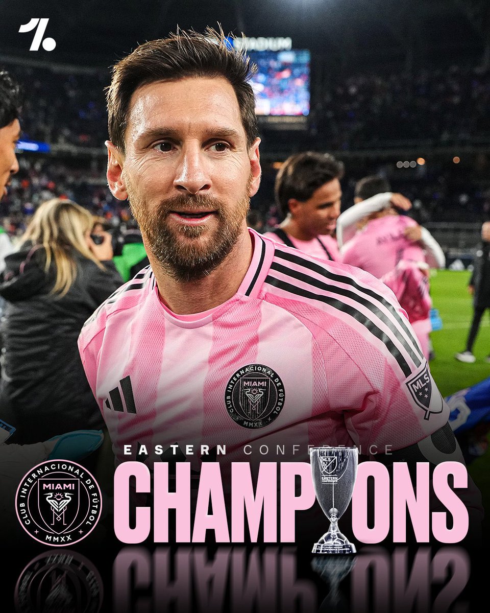 انتر ميامي بـطل القسم الشرقي بقيادة الأسطورة ليونيل ميسي.