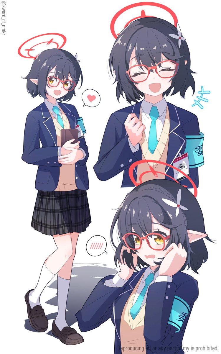 sword_of_nmkr's tweet photo. 今月は冬コミの本まとめの合間に4枚ほど
１枚目のアロナちゃんは名刺にしましたが、３枚目のｱﾛﾅﾁｬﾝでもﾖｶｯﾀﾅｧ
#今月書いた絵を晒す https://t.co/2XwcrgawvT