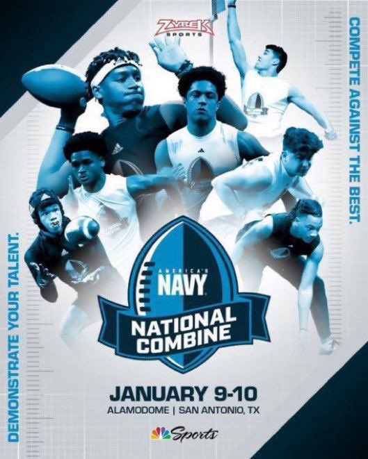 Thank you <a href="/JohnSchmidAAB/">John Schmid</a> for the invite to the Navy National Combine! 

<a href="/AWilliamsUSA/">Anthony Williams</a> <a href="/TomLoy247/">Tom Loy</a> 
<a href="/Andrew_Ivins/">Andrew Ivins</a> <a href="/SWiltfong_/">Steve Wiltfong</a> 
<a href="/MikeRoach247/">Mike Roach</a>
<a href="/RickeyBrownJr3/">Coach Brown</a>
@JacobScottDavis <a href="/JButler_210/">Josh Butler</a> 
<a href="/NationalComb1ne/">Navy National Combine</a> <a href="/AABonNBC/">Navy All-American Bowl</a> 
<a href="/CoachKMcDaniel/">Kegan McDaniel</a> 
@CHSCoachD