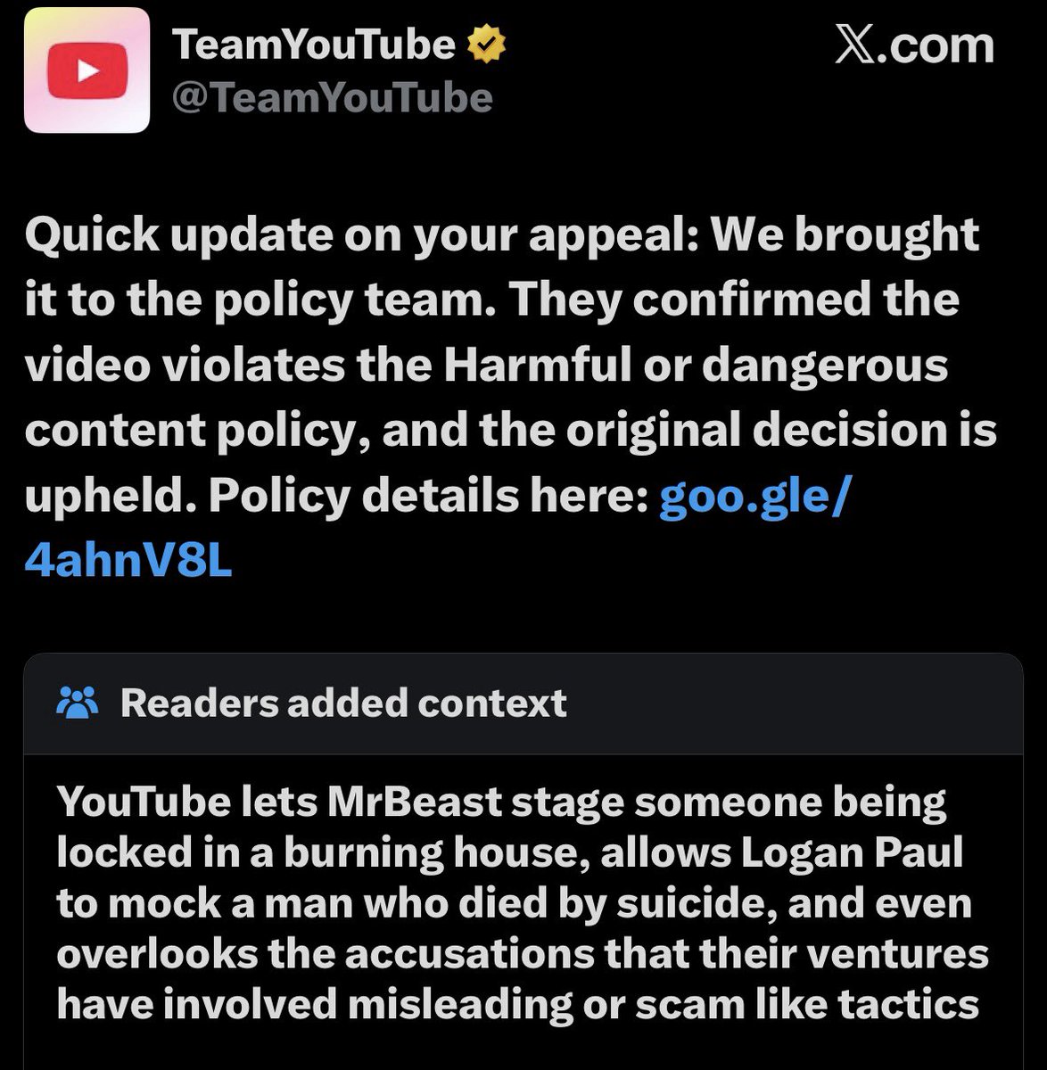 CultureCrave's tweet image. YouTube is getting destroyed by Community Notes 😂