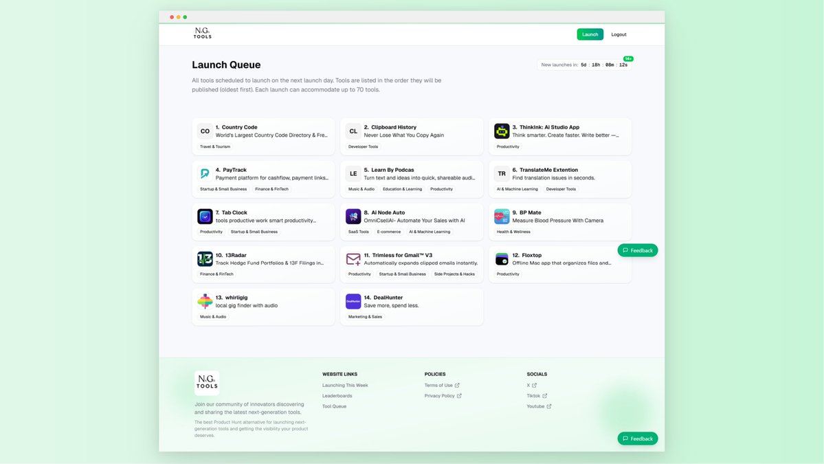 nxgntools's tweet image. Day 85 of consistently showing up until I hit $1,000/month.              

Updates:       
-  There&apos;s now a launch queue. Just click the badge to redirect...

Launch now: nxgntools.com 

#buildinpublic #IndieDev #SaaS #Startup #AppDevelopment #Tech #mobiledev