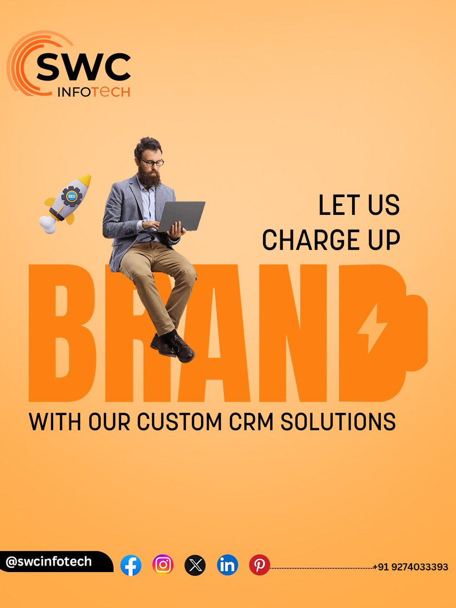 SWCInfotech's tweet image. Charge up your brand with custom CRM solutions that streamline workflows, boost engagement, and fuel business growth. ⚡
Smarter systems. Stronger results.

#SWCInfotech #CRMSolutions #DigitalTransformation #Automation #BusinessGrowth #TechInnovation