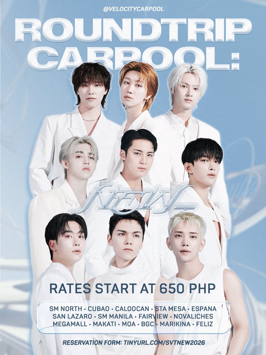 losernica's tweet image. 💎 ALL IN ROUNDTRIP SHUTTLE FOR SEVENTEEN's NEW_ TOUR IN BULACAN

✅ also organized follow and right here tour
📍 avail areas
💰 from ₱650
🔗 tinyurl.com/svtnew2026

lf lfb wts service legit carpool vanpool transportation
#SVT_WORLDTOUR #NEW_BULACAN
#SVT_TOUR_NEW_ #APPLEWOODPH