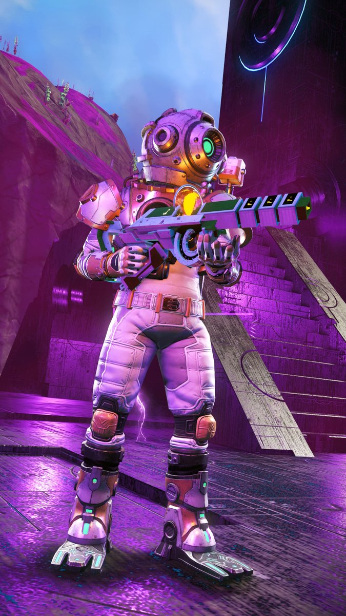 TetsuyaT20's tweet image. これは良いものを手に入れた🔫🛸

名前は好きな感じ
色は白と金で文句なし
両手持ち

整えてSランクにしよう😁

#ノーマンズスカイ
#NoMansSky
#Switch2