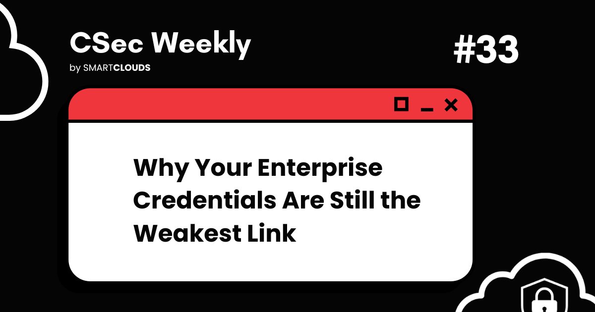 eyalestrin's tweet image. Why Your Enterprise Credentials Are Still the Weakest Link
#Cybersecurity
csecweekly.com/p/why-your-ent…