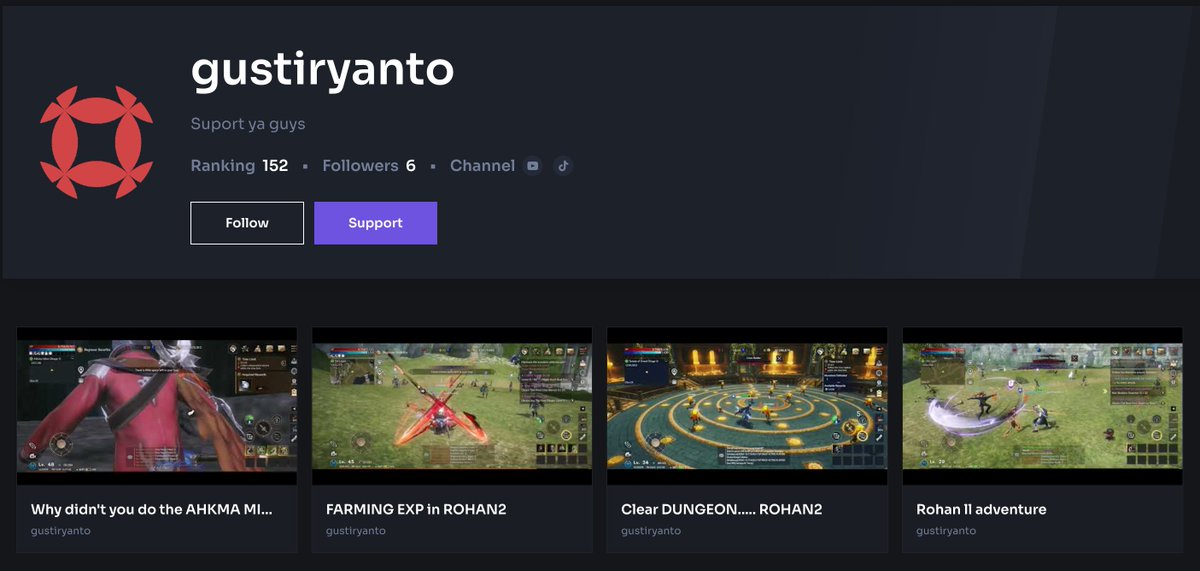 crosswave_xyz's tweet image. New R2 creator on the rise! - gustiryanto

Just started uploading ROHAN2 videos and I love seeing fresh plays from new adventurers.

Send some DROP for our new streamer
- wave.crosstoken.io/en/creators/216

#CROSSPLAY #CROSS #CROSSWave #ROHAN2