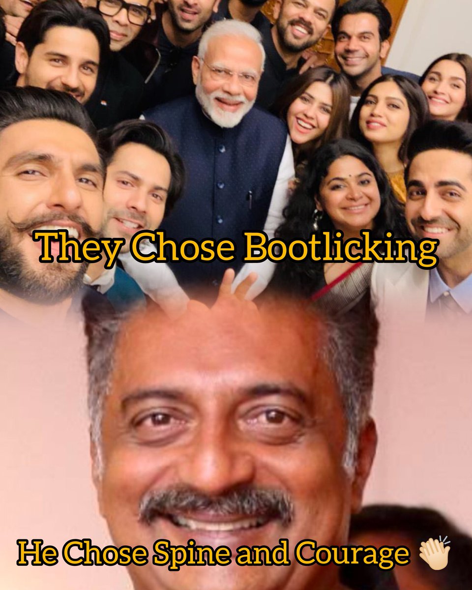 Gabbar0099's tweet image. Villain in films
Hero in real life ❤️

Prakash Raj, actor with Spine 🔥