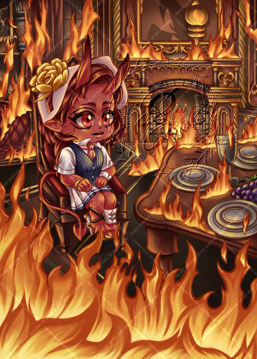 GaiaBarArt's tweet photo. "This is fine" esque art comm'd by @/TheMeanDean7
idk how else to call this comm hahaha
character is devil from devil token streets of new capenna
#chibi #thisisfine #meme #fire #deviltoken #streetsofnewcapenna
~~~
comms still open! check https://t.co/6amCFl6YT6 4 deets https://t.co/avCInAGyvD
